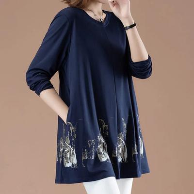 Топы, женские свободные футболки большого размера с длинными рукавами, нижняя рубашка, топы, удобные повседневные мягкие топы с v-образным вырезом