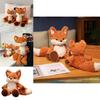 Running Fox Stuffed Animal Plush Toy For Girls Sleep Aid Birthday Gift