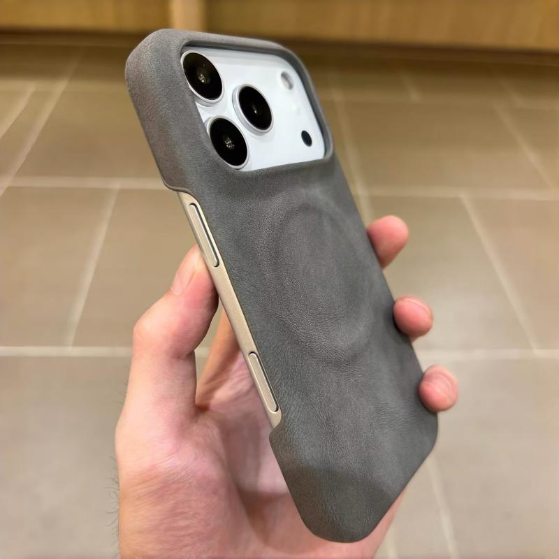 Роскошный чехол для телефона из овчины с магнитным креплением для iPhone 17 Air 13 Mini 12 11 14 15 Plus 16 Pro Max XS XR X Матовый чехол