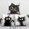 Чехол для подушки Whimsical Cat Art, для дивана, гостиной, спальни, изголовья, спинки, квадратная подушка, наволочка для сна
