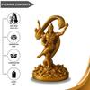 'Шивджи Васуки' Золотая Антикварная Полирезиновая Фигурка Идол Статуя Шива Мурти с Васуки Статуэтка для Мандира Домашнего Декора, Высота 6 Дюймов, Религиозная