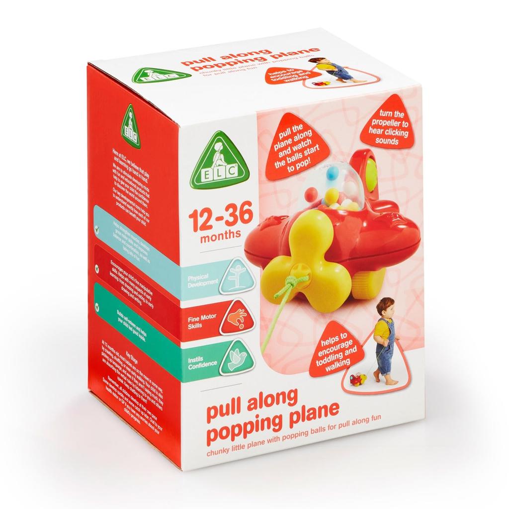 Early Learning Center Pull Toy Popping Plane Airplane Walk Pull Toy 200403 Authentic