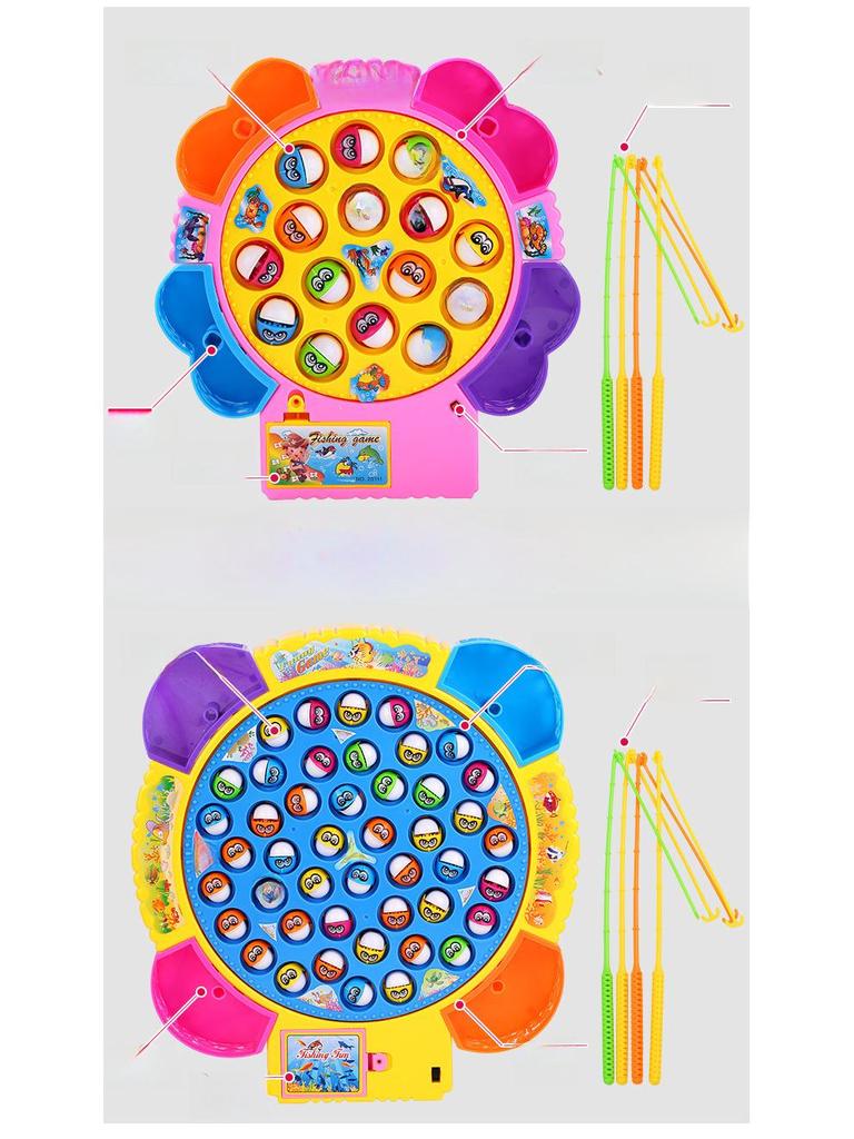 Multifunctional Musical Magnetic Fishing Toy for Kids - Rotating Electric Early Learning Game