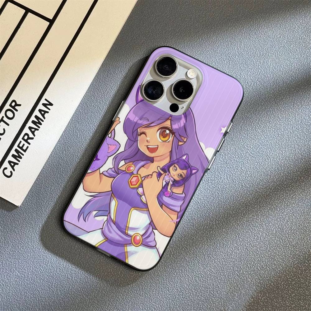 Милый забавный чехол для телефона Aphmau для iPhone 16 15 17 Pro 11 12 13 14 Pro Max Plus Мягкий силиконовый чехол-оболочка с волнистой текстурой