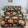 Bedding Set Evil Maple Leaf Pumpkin Theme Print Quilt Cover and Pillowcase 2/3 Pieces EU/US/AU/UK Single Double Bed Home Decoration