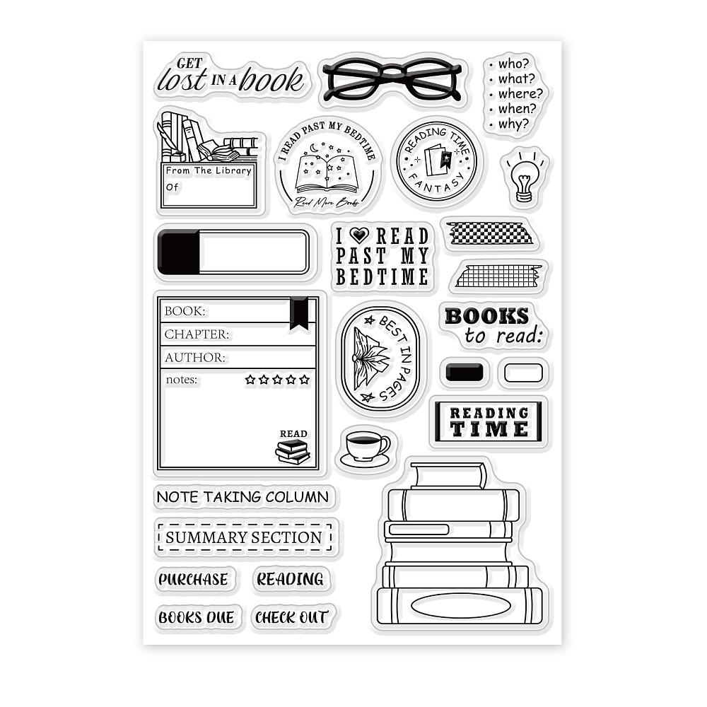 PVC Plastic Stamps for DIY Scrapbooking Photo Album Decorative Cards Making Stamp Sheets Word 16x11x0.3cm