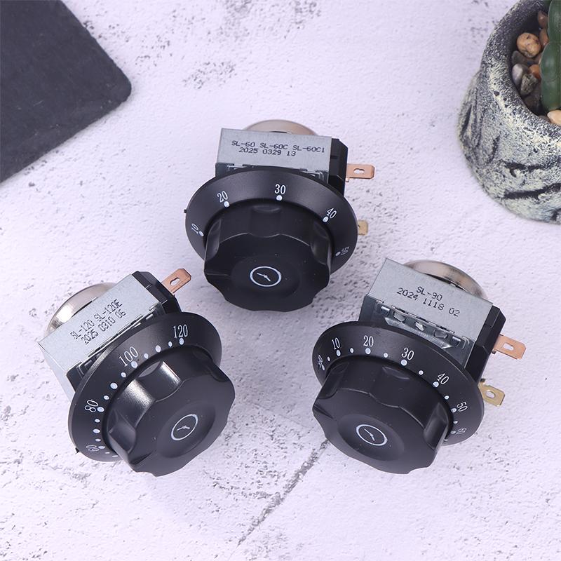 1 шт. 60/90/120 мин. Переключатель-таймер с ручкой для микроволновой печи со звонком, механический переключатель времени, детали для духовки, шкафа для подогрева, дезинфекционного шкафа