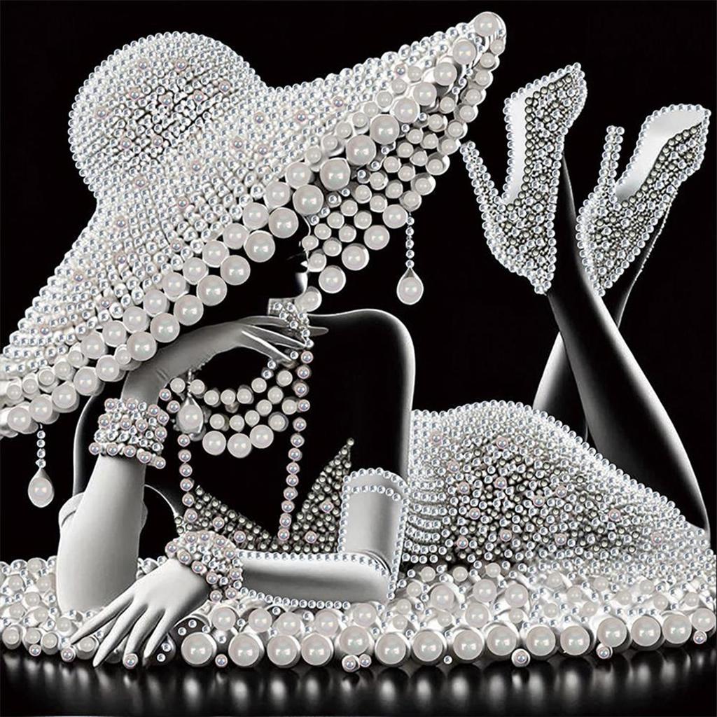 5D DIY Partial Special Shaped Drill Diamond Painting Kit Elegant Lady Decoration Home Decoration Gift
