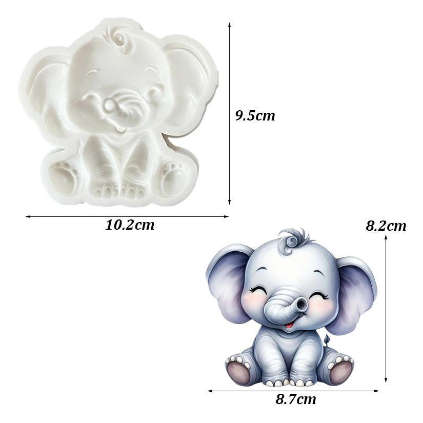 Силиконовая форма для сахарной мастики, шоколада, кексов, выпечки, помадки, инструменты для украшения торта, слоненок