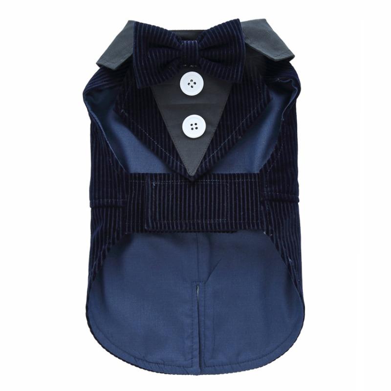Фотосессия Собака Смокинг Маленькая Собака Костюм Мягкий Полиэстер Полоска Милый Питомец Свадебная Одежда для Щенка Подарок на День Рождения