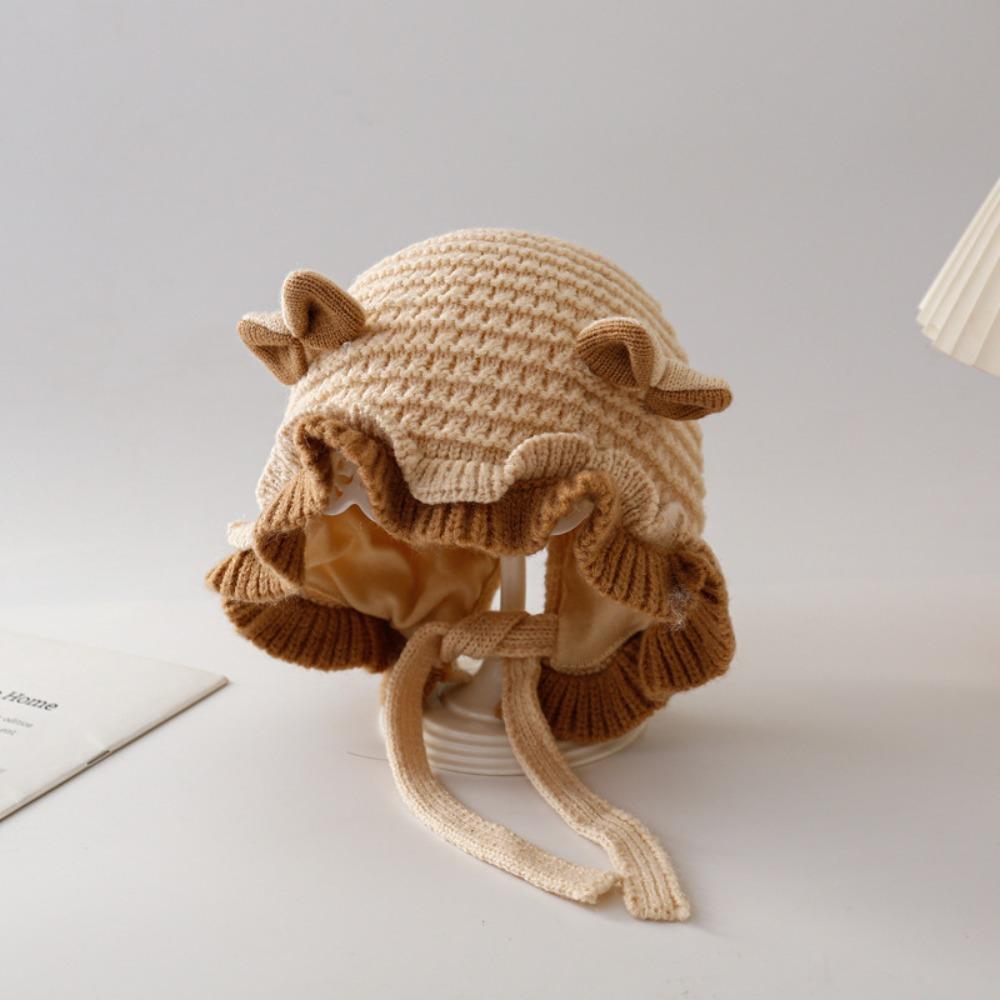 Милые шапки с отворотом Осенне-зимние шапки-пуловеры Новые шапки с защитой ушей