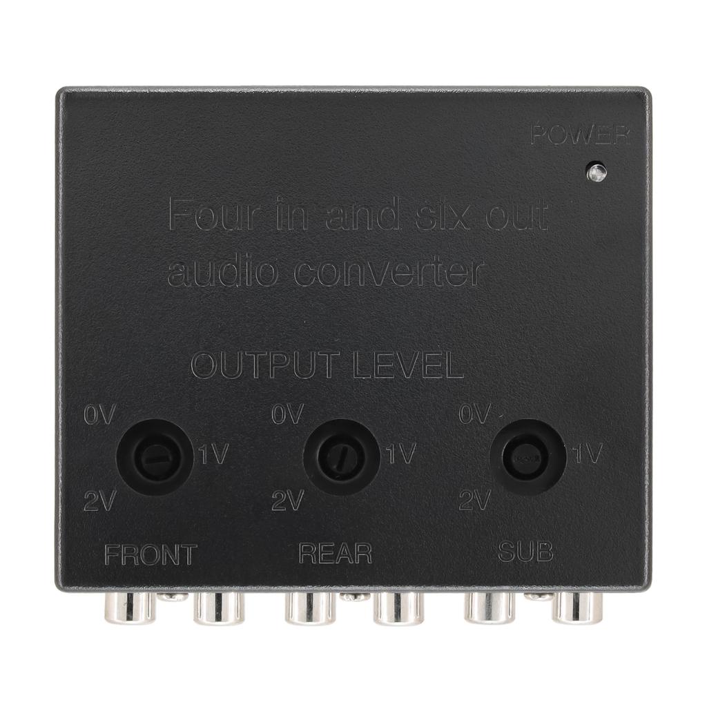 Car audio converter with 4-in 6-out 6-way high to low lossless docking Automotive equipment