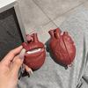 Чехол для наушников Red Heart для Airpods Pro 3D Liquid Silica Gel Cover Anti-Drop Wireless Earphone Protective Case Противоударный силиконовый чехол