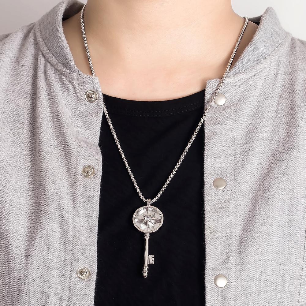 Новый простой стиль дизайна модное ожерелье-ключ для женщин вечность цепь и звено ожерелье 925 стерлингового серебра роскошные ювелирные изделия