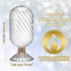 2pcs Helix Shaped Glass Matches Cloche Decorative for 4 Inch Candle Matches Trendy Fireplace Display,Not Include Matches