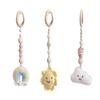 3 Pcs/Set Baby Gym Frame Pendants Crochet Sun Cloud Rainbow Rattles Wooden Ring