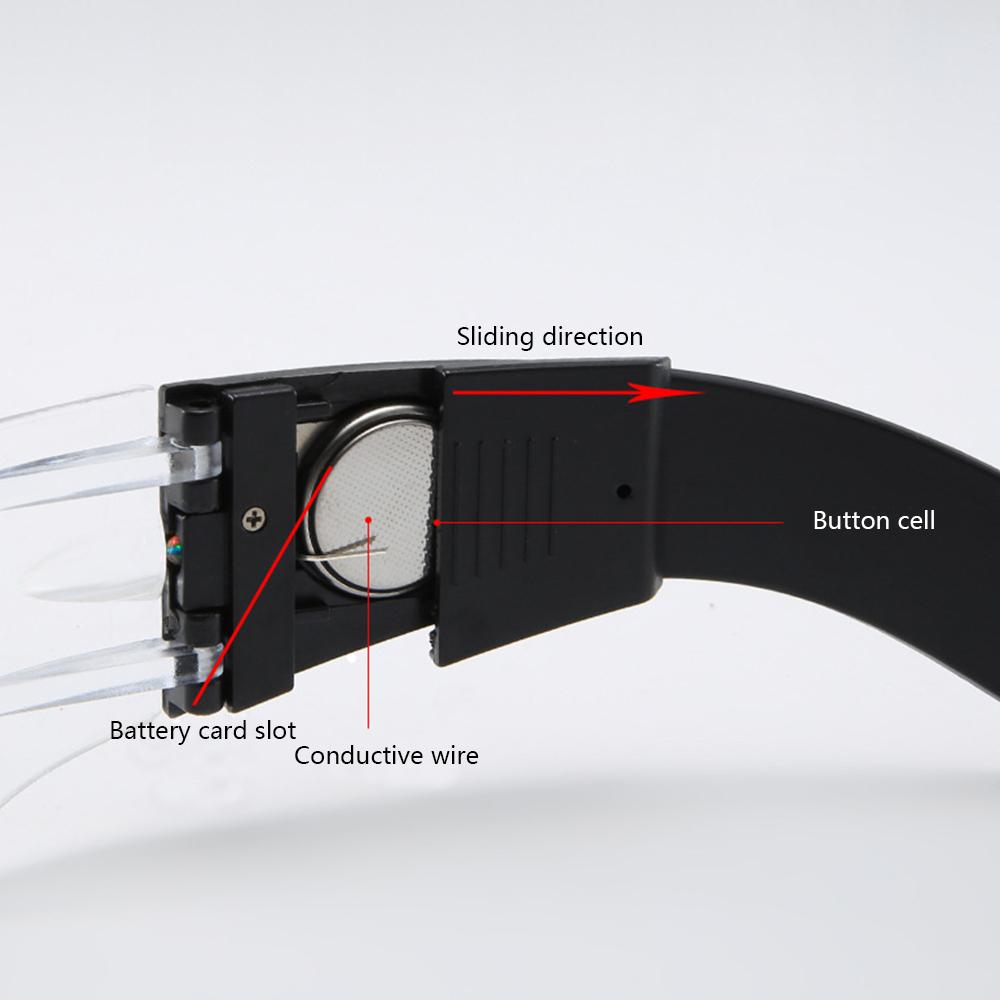 2pcs 7-Color Cyberpunk LED Visor Glasses for Cosplay Halloween Bar Club Party