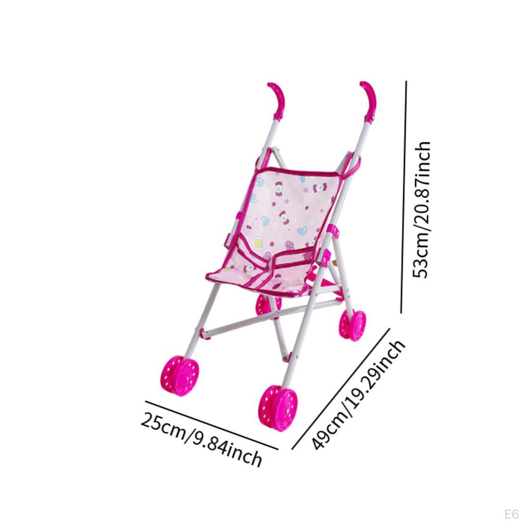 Детская кукольная коляска, ролевые игры, украшение кукольного домика для маленьких девочек, интерактивная детская игрушка-тележка