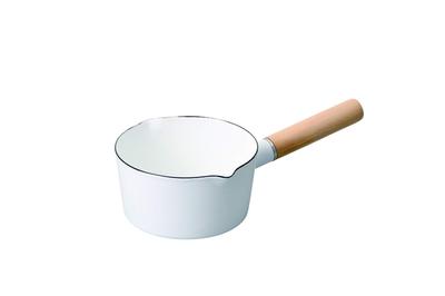 Эмалированный молочник Pearl Metal Crevia, 15 см, Белый