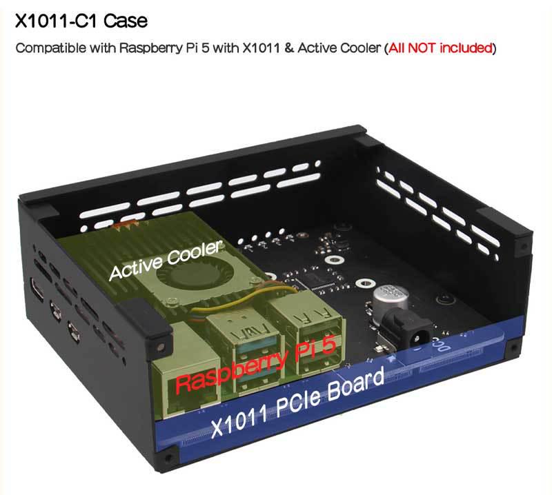 X1011 PCIe к M.2 NVMe четырехпортовая плата расширения SSD для Raspberry Pi 5
