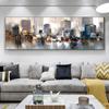 Landscape City Building Abstract Oil Canvas Painting Scenery Posters and Prints Wall Picture for Living Room Home Decor No Frame
