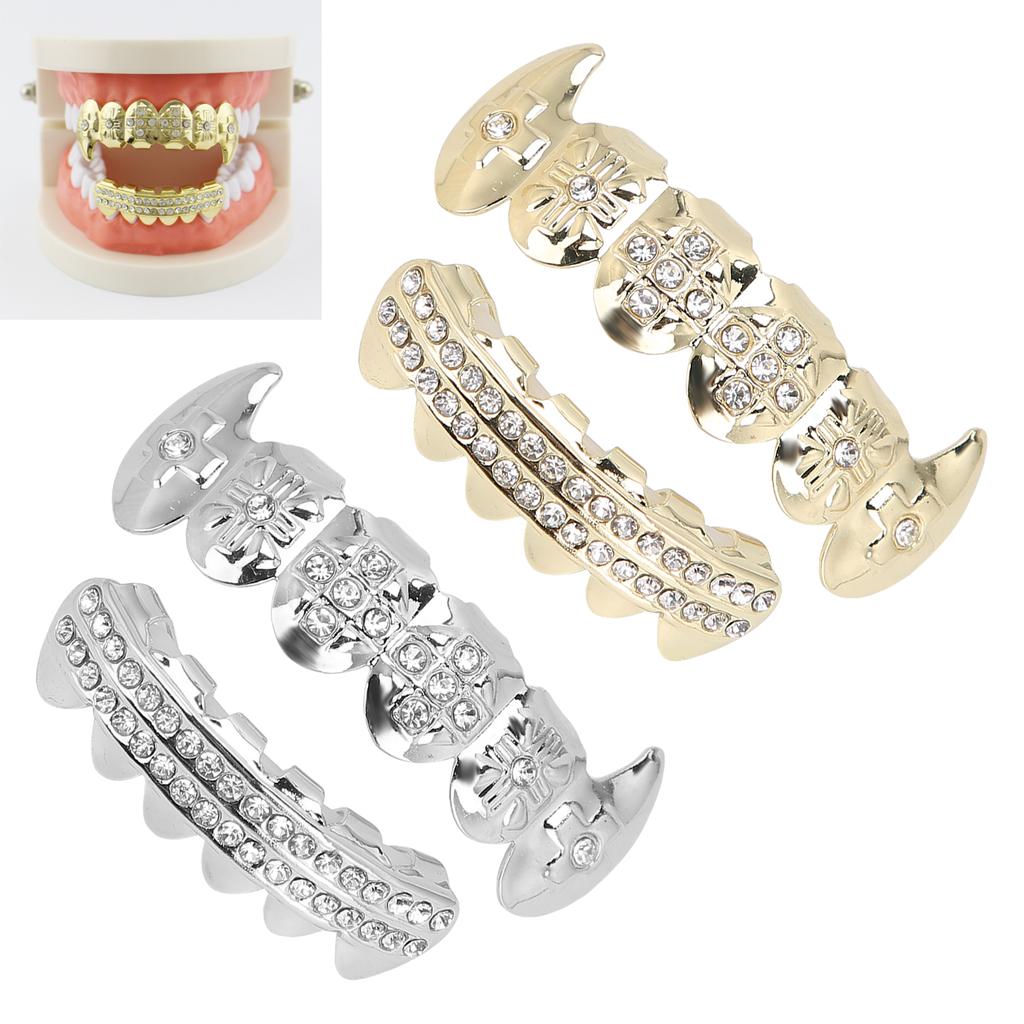 Гальванический набор вставных зубов в стиле хип-хоп, многоразовый неувядающий Хэллоуин, фестиваль, украшение для зубов, скобка
