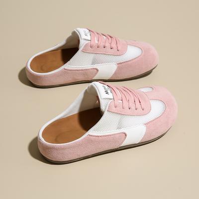 Модные летние женские мюли CRLAYDK на удобной стельке, без задника, из сетки, домашние тапочки, женские лоферы-слайды, повседневные туфли на плоской подошве