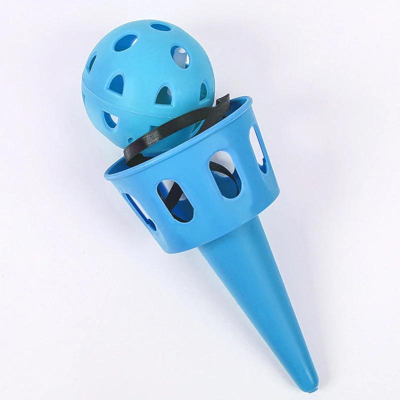 Сенсорный Тренажер для Ловли Мяча Набор Игр Бросай и Лови Детская Игрушка для Тренировки Координации Рук и Глаз