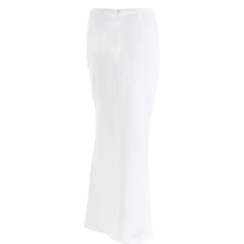 European and American Autumn Fashion Sexy Versatile Bag Hip Long Satin Skirt