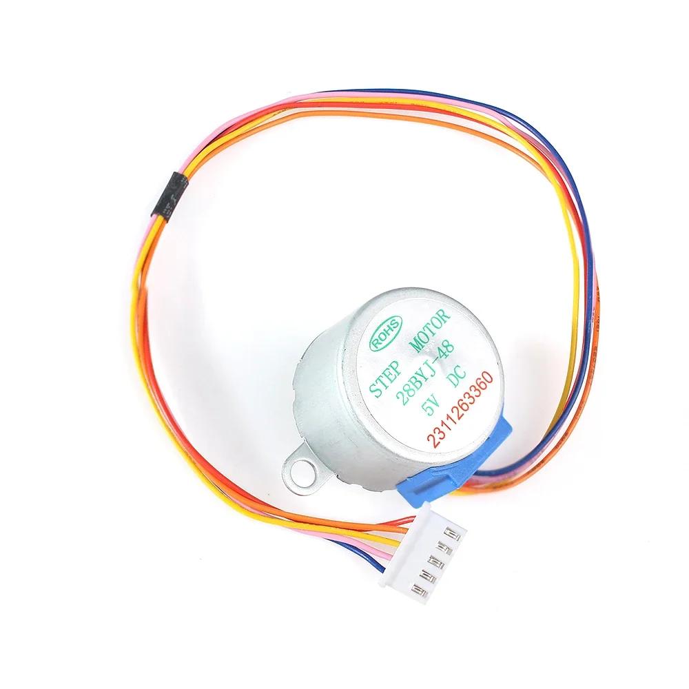 Шаговый двигатель DC 5V 28BYJ-48 Провод 25 см Редукторная ступень Шаговый двигатель 4 фазы 28byj 28byj48 Для Arduino DIY