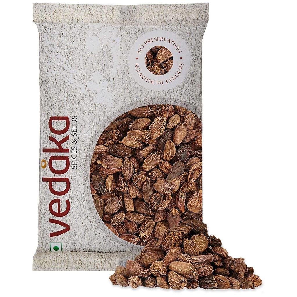 Vedaka Whole Black Cardamom, 100g