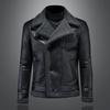 Winter Men's Coat Thick Collar Lamb Leather Jacket Warm Cotton Jacket Motorcycle