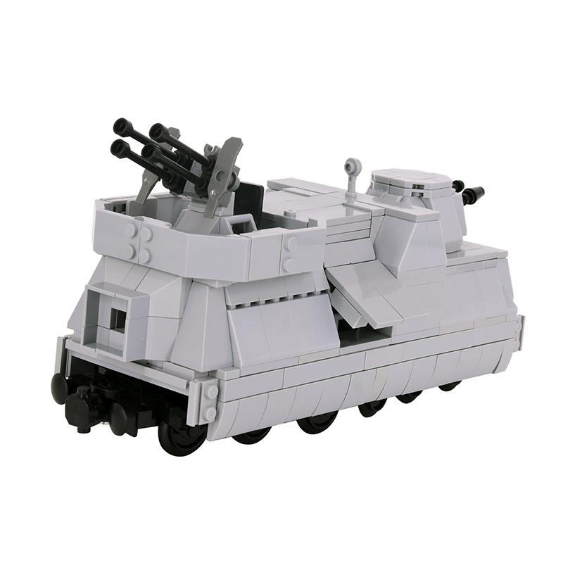2025 Новый MOC Город Креативная Идея Поезд Артиллерийская машина Истребитель танков Строительный блок Кирпичики Детские DIY Высокотехнологичные Креативные Игрушки