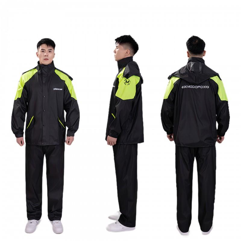Adult Waterproof Cycling Rain Suit Separated Two-Piece Motorbike Delivery Riders Heavy Protection Breathable Reflective