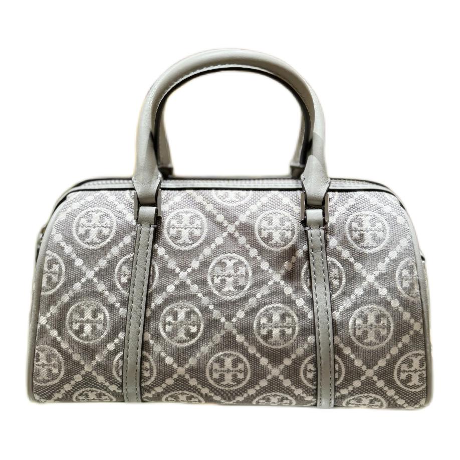 Tory Burch T Monogram Multifunctional Cylinder Bag Women Shoulder Bag Gray 178741-020