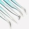 2 шт. пинцеты для ресниц Ice Flower антистатические 3D точные накладные ресницы для наращивания бровей принадлежности для макияжа пинцеты инструменты