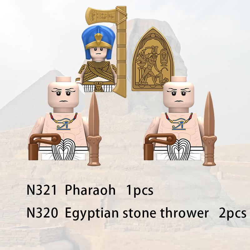 3 шт. Средневековые египетские солдаты строительные блоки замок орел рыцари фигурки копье убийца лук оружие меч военные кирпичи игрушки