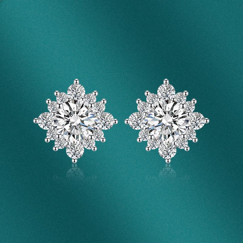 BELLA BOX Серьги-гвоздики с иглой и солнцем, женские корейские модные новые красочные ювелирные серьги с желтым бриллиантом и розовым бриллиантом