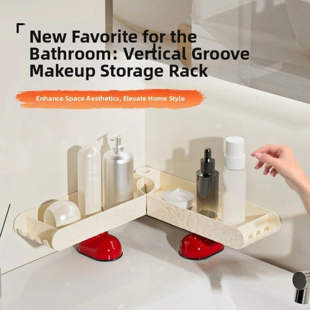 U-shaped Bathroom Storage Rack Dual-grid Faucet Sink Shelf Water Drainage Holder Washstand