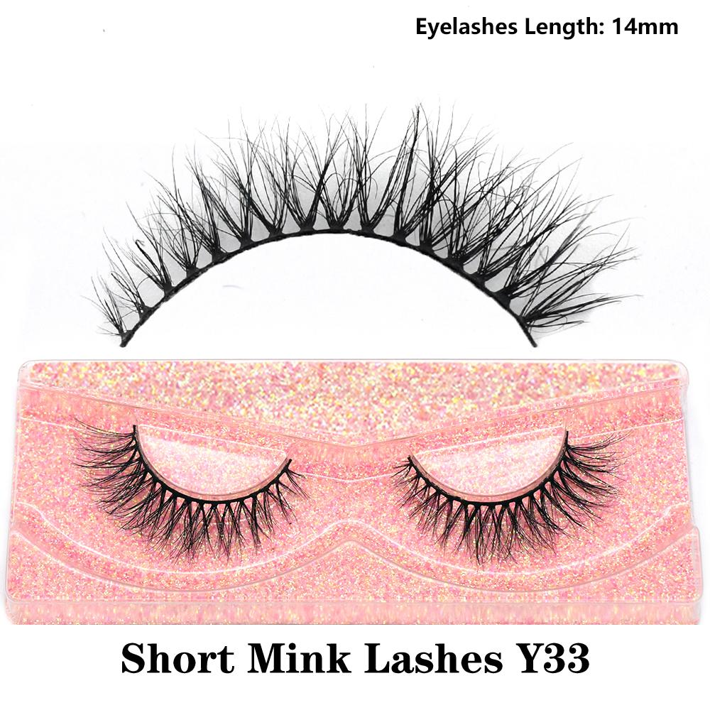 FOXESJI Mink Half Lashes Extension Natural Daily Reusable Short Strip Eye Lashes Mink Fluffy Soft Half False Eyelashes Make Up