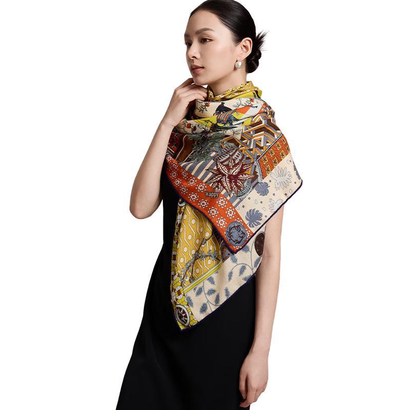 Shanghai Story Autumn/Winter Silk Wool Blend Scarf