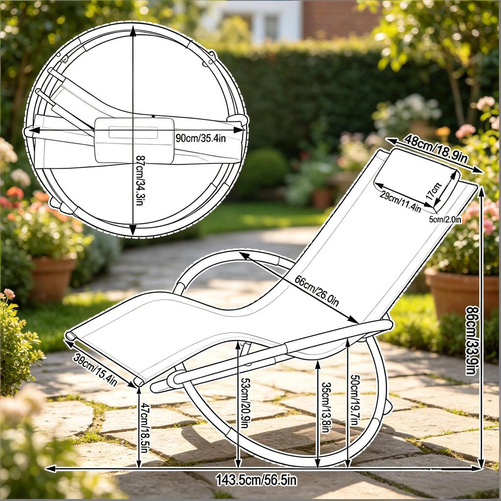 Elegant Chair, Rocking Chair, Sun Lounger Chair, Deck Chair (only with rocking chair)