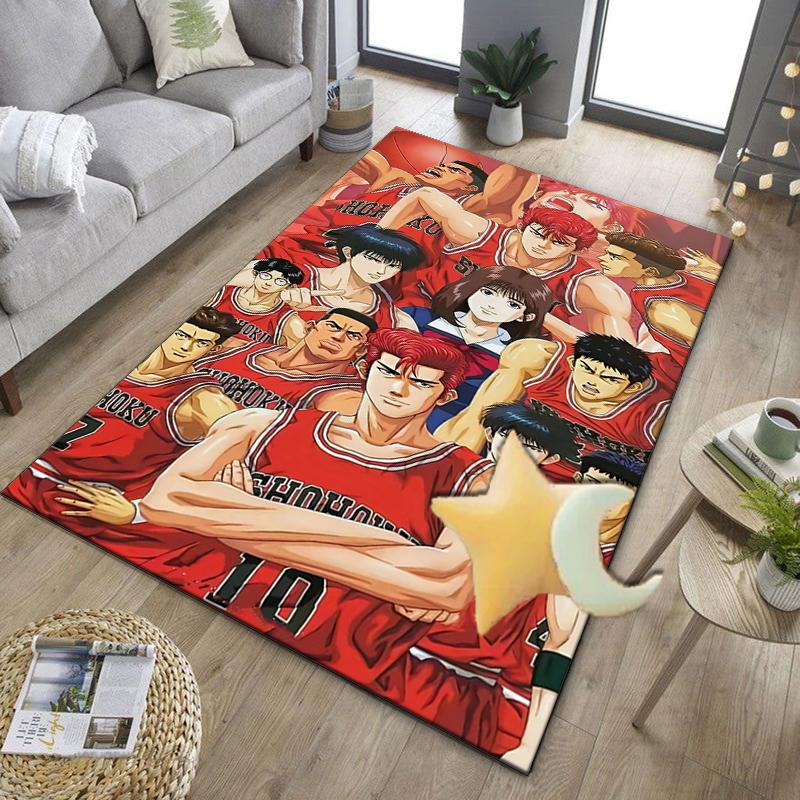 Anime Basketball Heroes Office Rug Chair Mat, Game Carpet, Suitable for Front Door, Bedroom, Living Room, Desk, Holiday Gift