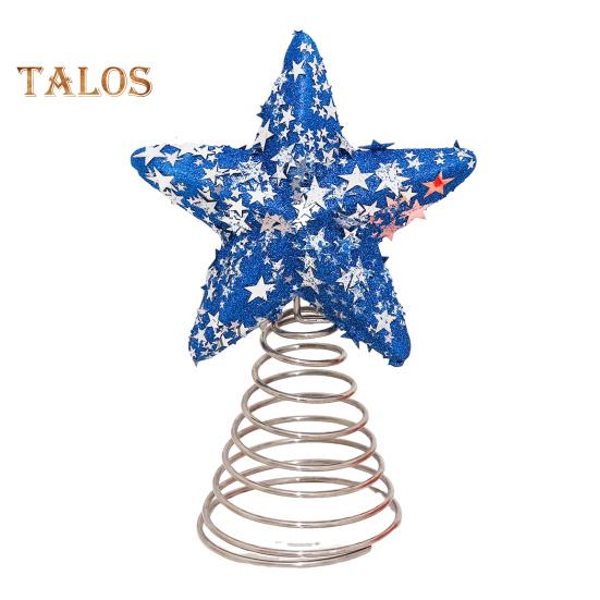 Патриотическая звезда-верхушка на елку 4 июля патриотическое украшение на елку 3D блестящая звезда-верхушка на елку для праздничной вечеринки в честь Дня независимости