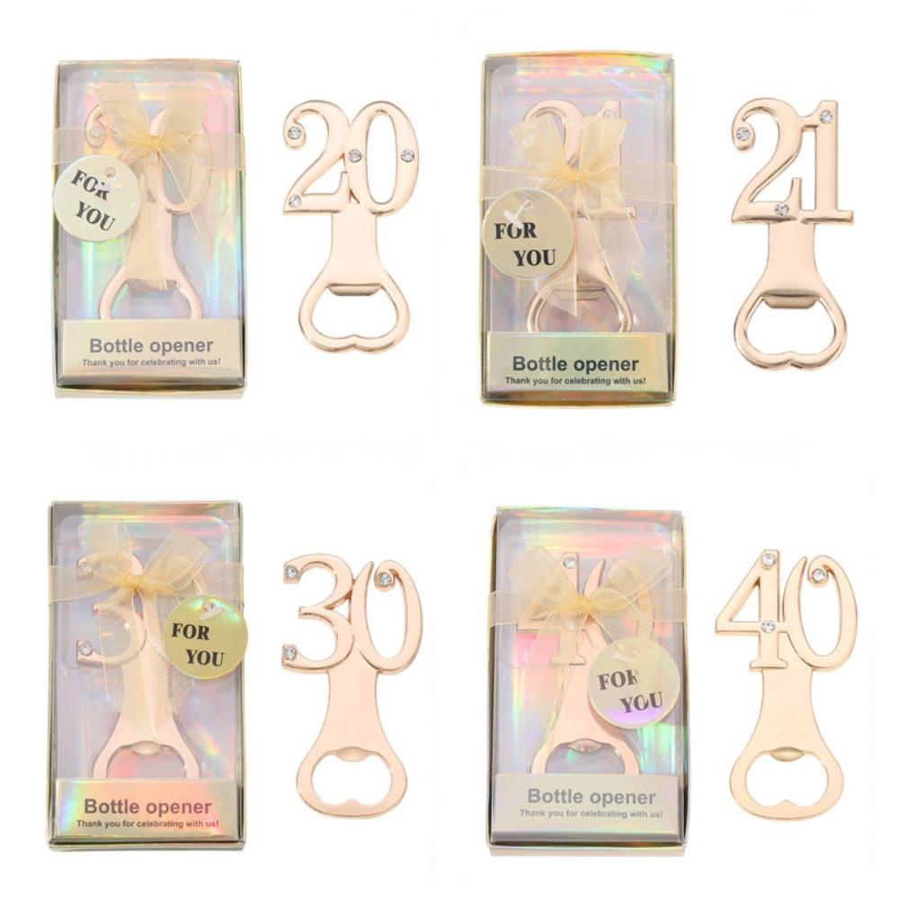 Number Shape Beer Opener Rose Gold Bar Tool New Birthday Bottle Openers Party Supplies