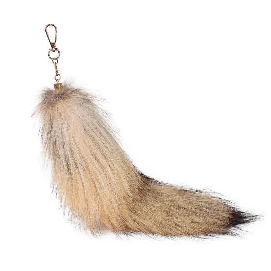 Брелок-подвеска в виде искусственного лисьего хвоста, ручной работы, искусственный меховой хвост, косплей, ренессанс, пушистый хвост, аксессуар для сумки