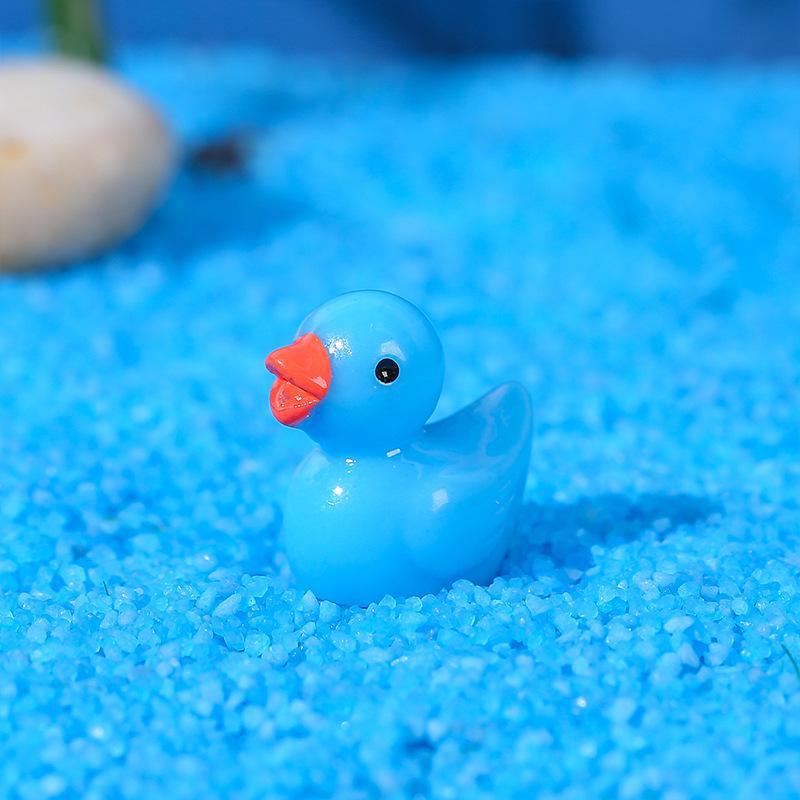 Миниатюрные желтые кукольные аксессуары для уток - Креативные украшения для микропейзажей и подвески из смолы