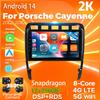 Android 14 Carplay Auto для Porsche Cayenne I 1 9PA 2002-2010 Автомобильное радио DSP 4GWIFI GPS-навигатор Плеер Мультимедиа srereo Видео