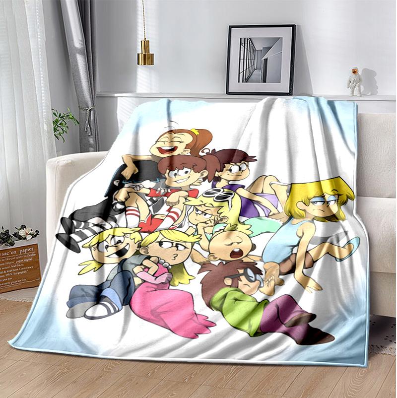 Loud House Flannel Blanket Soft Warm All-Season Throw, Design for Camping, Car Travel, Hiking Sofa, Bed, Office Perfect Gift for Parties