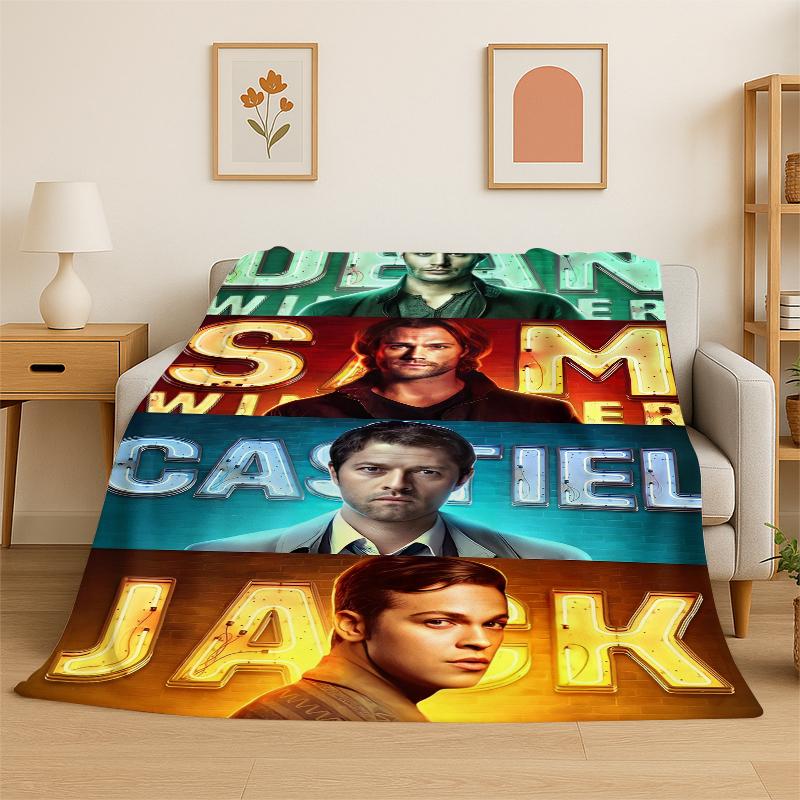 SPN Сверхъестественное Дин Сэм ТВ Фланелевое Одеяло Мягкое Теплое Плед для Спальни Гостиной Кровати Путешествий Кемпинга Пикника Ребенка